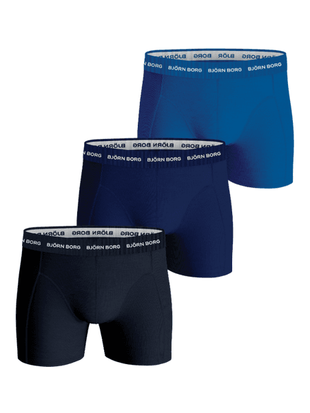 Björn Borg Cotton Stretch Boxers 3-pack Blauw, XXL