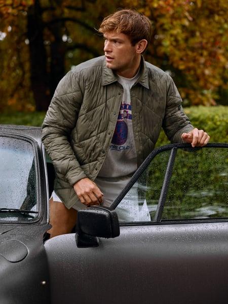 Björn Borg Centre Quilted Overshirt Groen, XXL