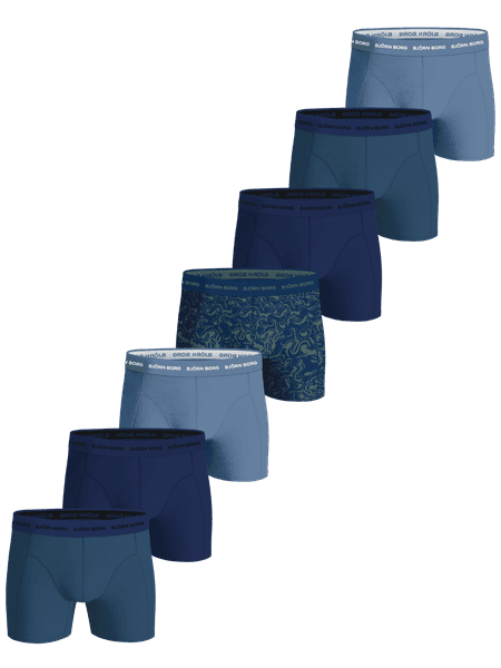 Björn Borg Cotton Stretch Boxers 7-pack Blauw, XL