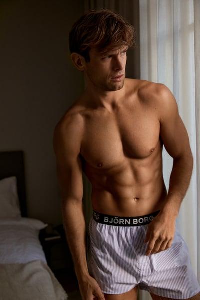 Björn Borg Cotton Stretch Logo Woven Boxers Shorts 2-pack Multi, M