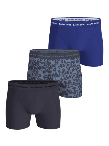 Björn Borg Cotton Stretch Boxers 3-pack Blå, XS