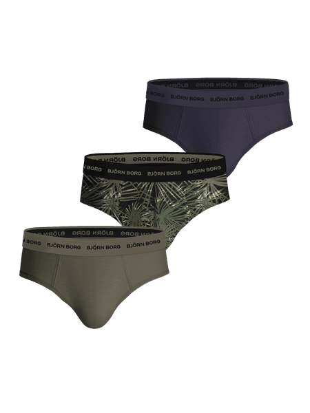 Björn Borg Cotton Stretch Briefs 3-pack Grøn, S
