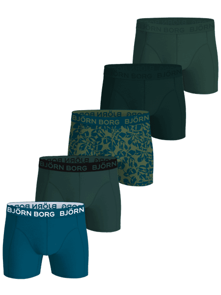 Björn Borg Cotton Stretch Boxers 5-pack Blue, XL