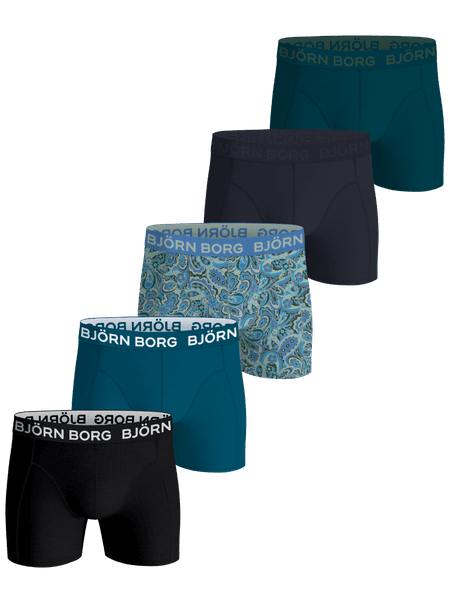 Björn Borg Cotton Stretch Boxers 5-pack Black, S
