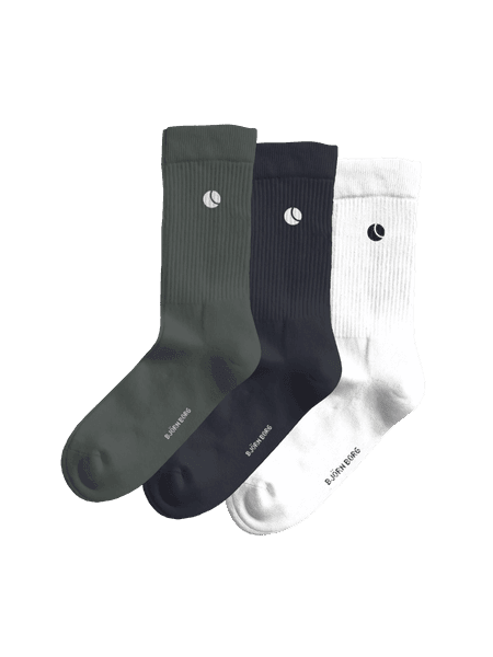 Björn Borg Core Crew Socks 3-pack Groen, 41-45