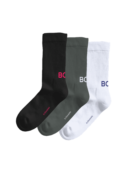 Björn Borg Core Crew Polyamide Socks 3-pack Black, 41-45