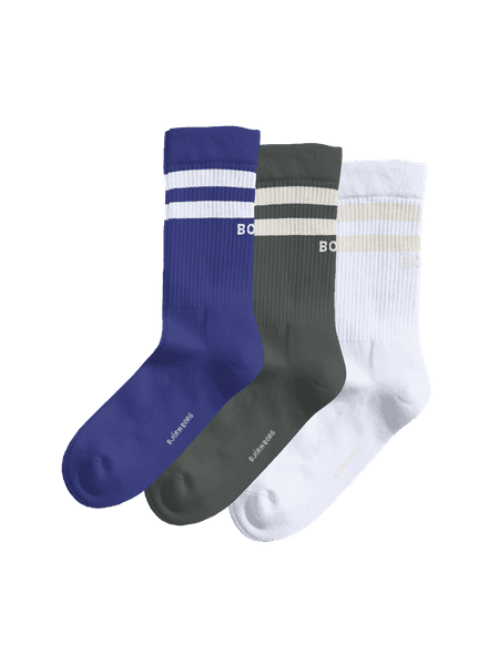 Björn Borg Core Crew Socks 3-pack Blå, 41-45