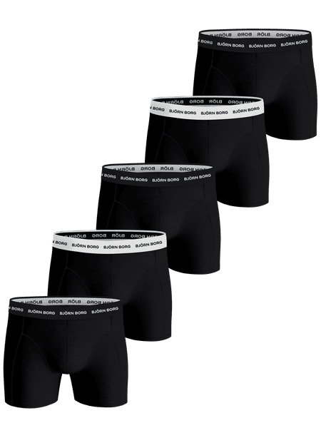 Björn Borg Cotton Stretch Boxer 5-pack Black, S