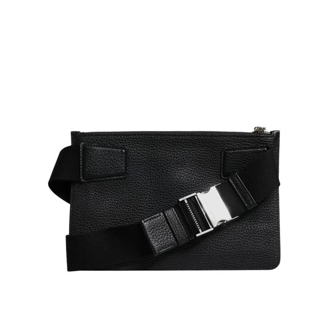 Dolce & Gabbana Black Leather Belt Men's Bag