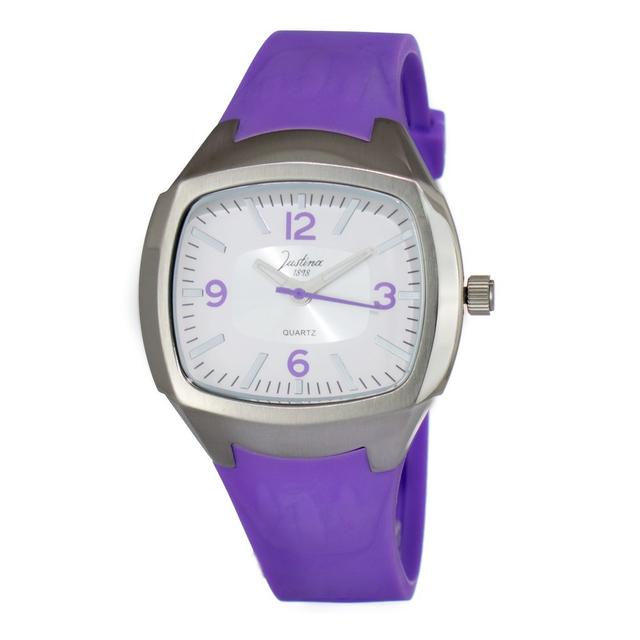 JUSTINA Purple Rubber Dress Women's Watch