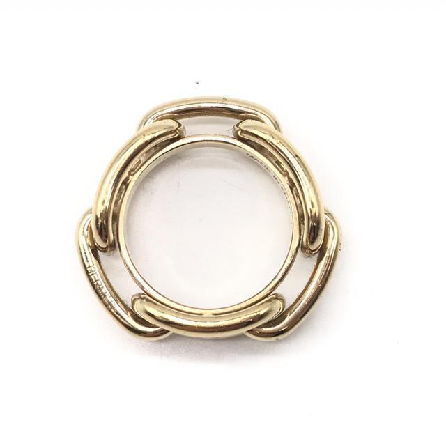 HermÃ¨s Gold-Plated Scarf Ring Women's Accessory (Pre-Owned)