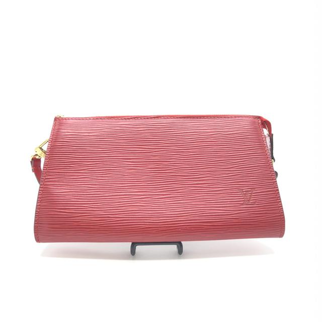 Louis Vuitton Red Leather Pochette Accessory Women's Bag (Pre-Owned)