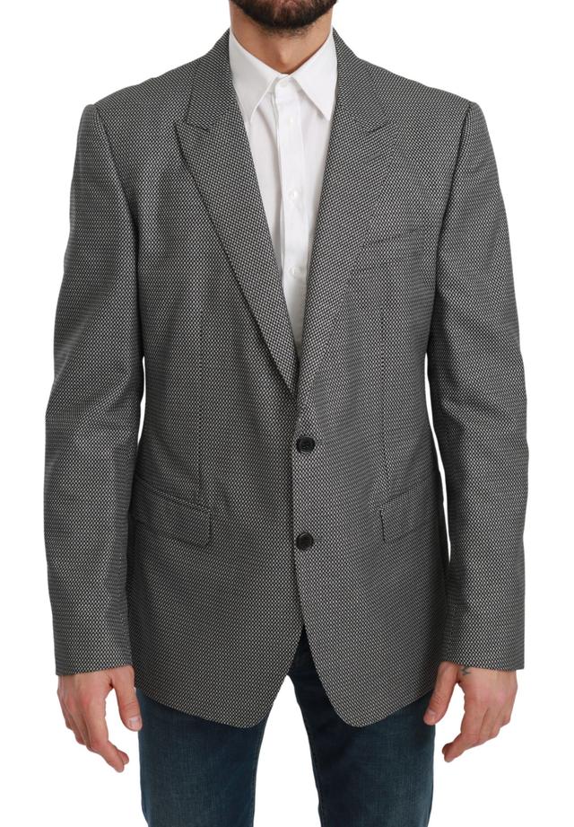 Dolce & Gabbana Gray Slim Fit Formal MARTINI Men's Blazer