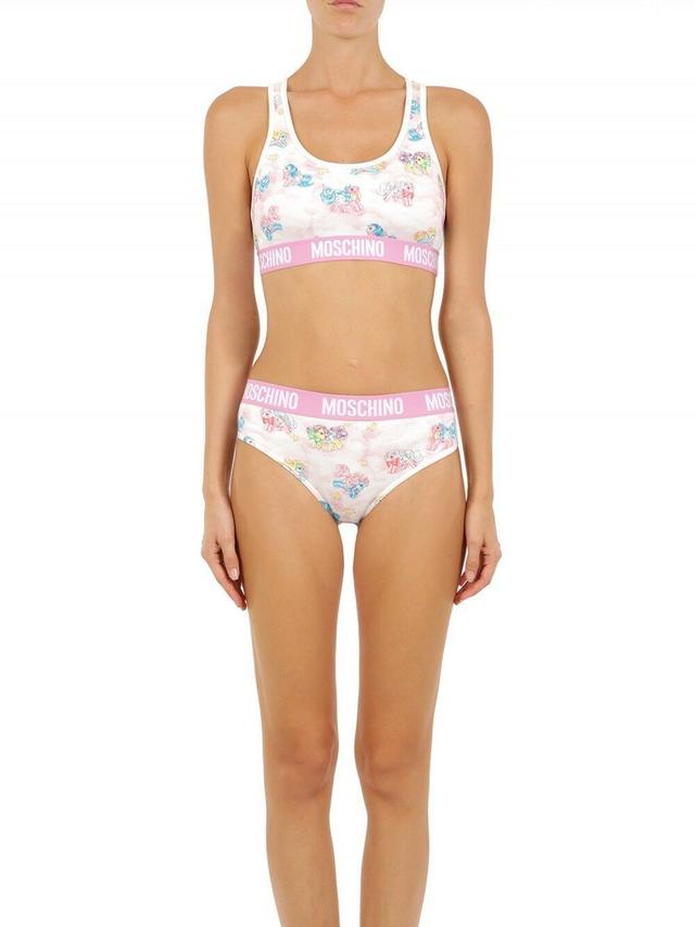 Moschino White Two-Piece Sleepwear My Little Pony Women's Bikini