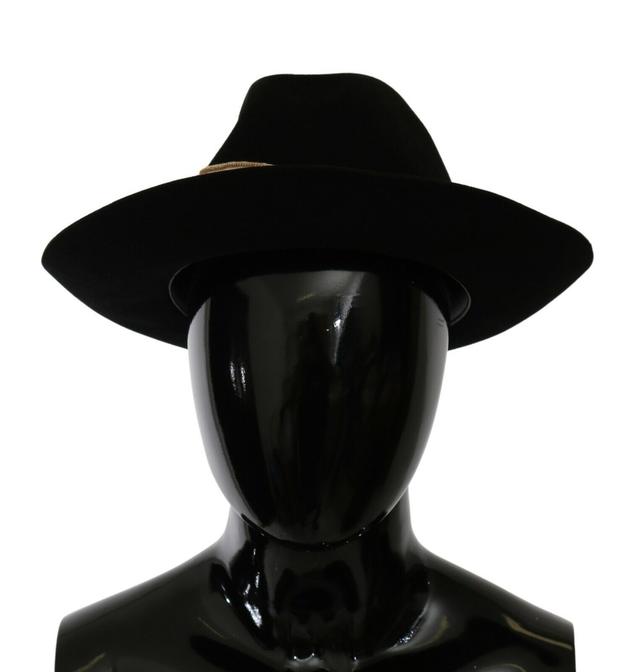 Dolce & Gabbana Black Lapin Amor Gignit Wide Brim Panama Women's Hat