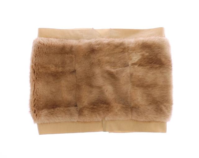Dolce & Gabbana Beige MINK Fur Scarf Foulard Neck Women's Wrap