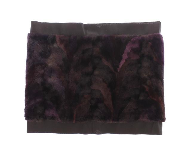 Dolce & Gabbana Purple MINK Fur Scarf Foulard Neck Women's Wrap