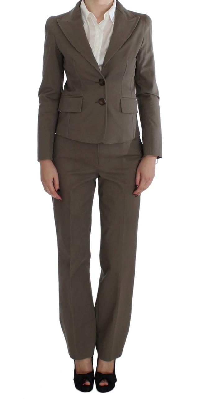 BENCIVENGA Beige Wool Cotton Women's Suit
