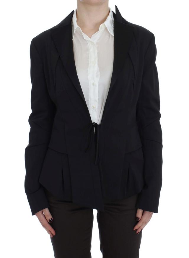 Exte Black Stretch Single Breasted Blazer Women's Jacket
