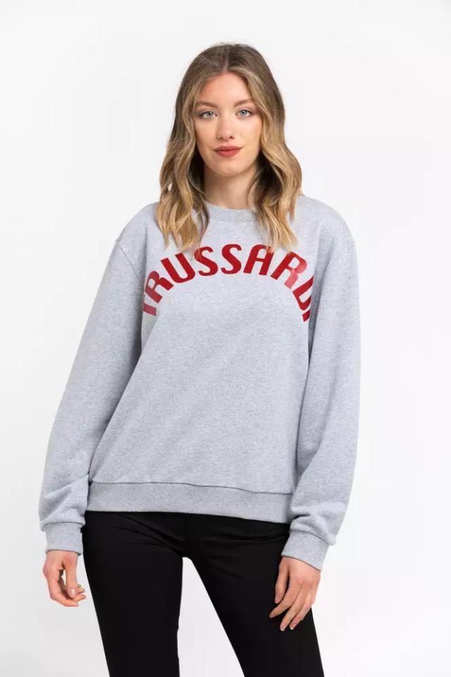 Trussardi Gray Cotton Women Women's Sweatshirt