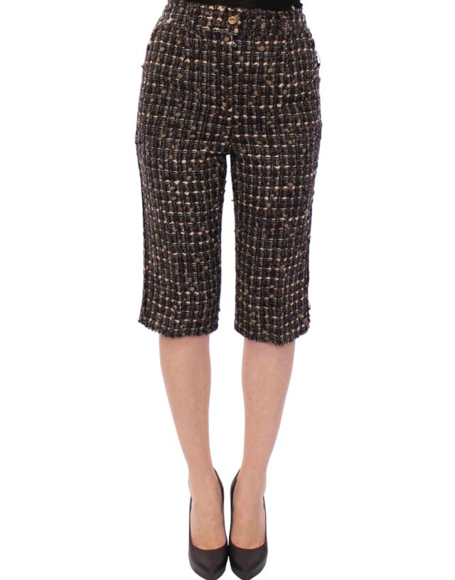 Dolce & Gabbana Multicolor Wool Shorts Women's Pants