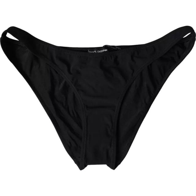 Dolce & Gabbana Black Nylon Swimwear Beachwear Bottom Women's Bikini