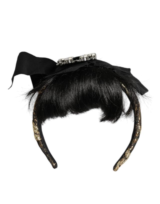 Dolce & Gabbana Black Hair Parrucchiera Crystal Headband Women's Diadem