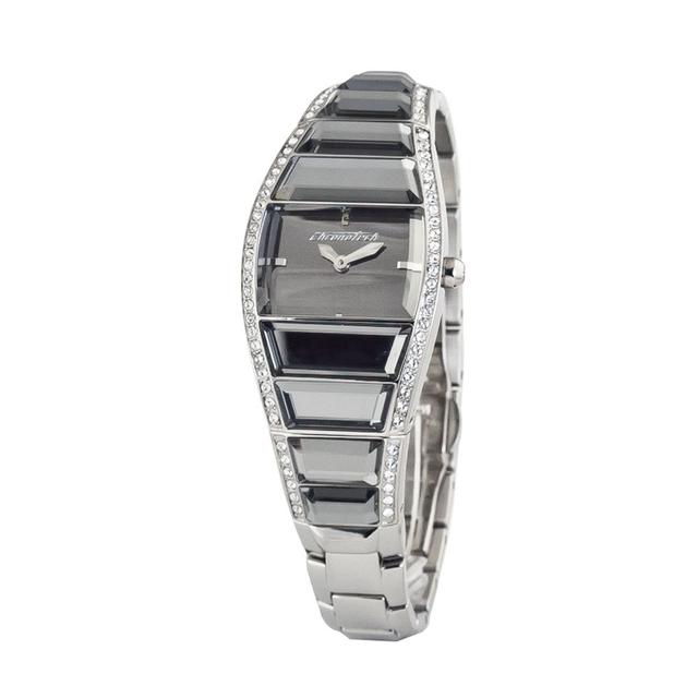 Chronotech Silver Stainless Steel Dress Women's Watch
