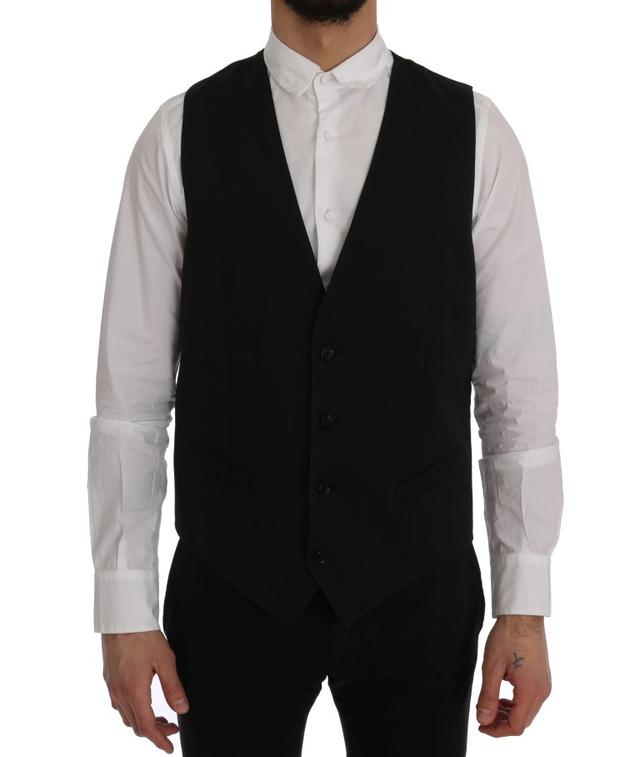 Dolce & Gabbana Black STAFF Cotton Men's Vest
