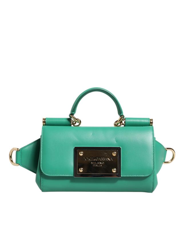 Dolce & Gabbana Emerald Green CalfskinLeather DG Logo Shoulder Women's Bag (Pre-Owned)