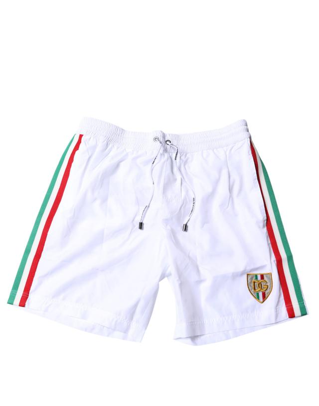 Dolce & Gabbana White Stripes Beachwear Shorts 2 Pc Men's Swimwear (Pre-Owned)