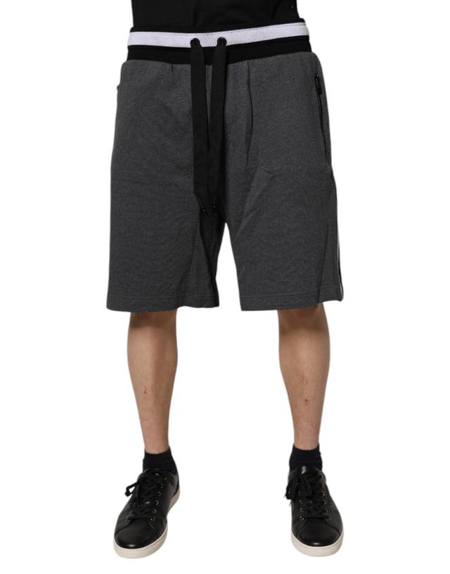 Dolce & Gabbana Dark Gray Cotton Bermuda SweatMen's Men's Shorts (Pre-Owned)