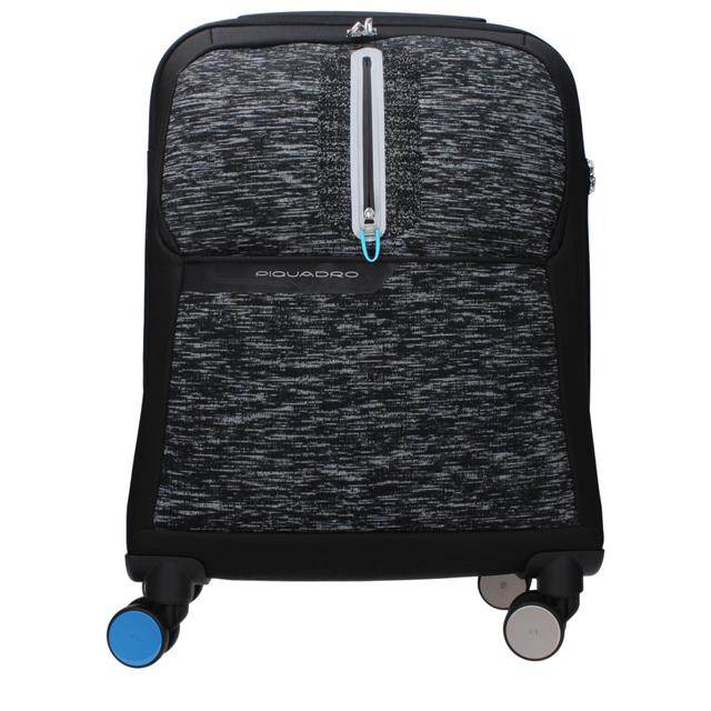 Piquadro Black Fabric Luggage And Men's Travel
