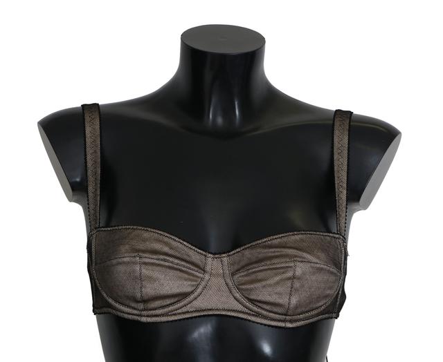 Dolce & Gabbana Brown Regg Balconcino Imbottito Bra Women's Underwear