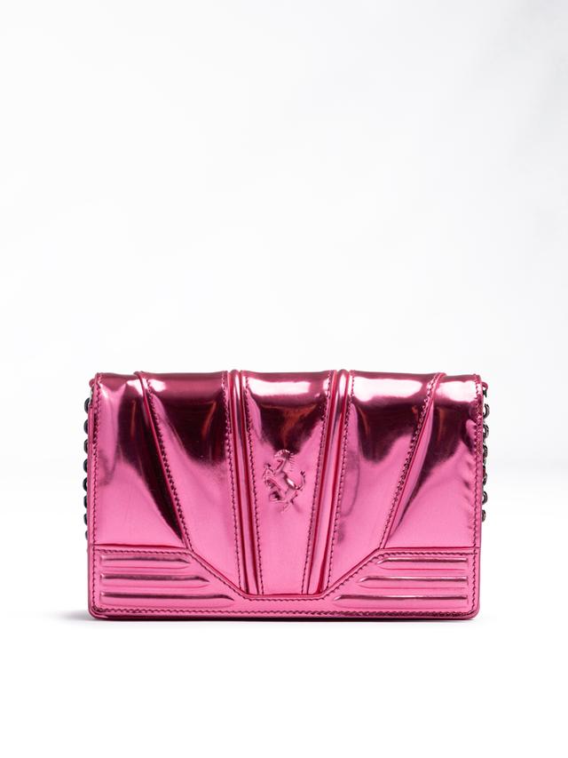 Ferrari Metal Pink GT patent leather bag with Women's chain