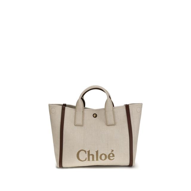 ChloÃ© Beige Cotton Shoulder Women's Bag