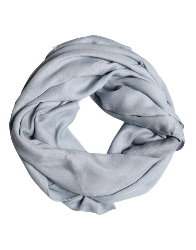 Dolce & Gabbana Light Blue Cashmere Knit Neck Wrap Women's Scarf (Pre-Owned)
