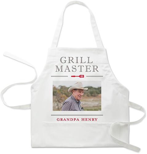 Aprons: Head Grill Master, Adult, Red, fire engine