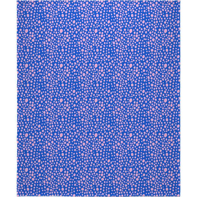 Fleece Photo Blankets: Polka Dot - Blue and Pink Blanket, Fleece, 50x60, Blue, True Blue