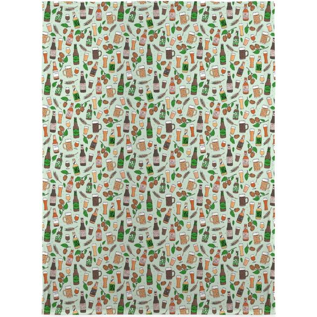 Plush Fleece Photo Blankets: Cheers Craft Beer and Glasses Blanket, Plush Fleece, 30x40, Multicolor, Sea Breeze