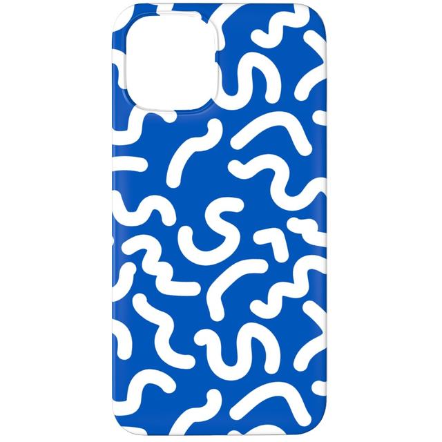 Custom iPhone 11 Pro Cases: Dark Squiggles - Blue, Slim Case, Matte Finish, Blue, True Blue
