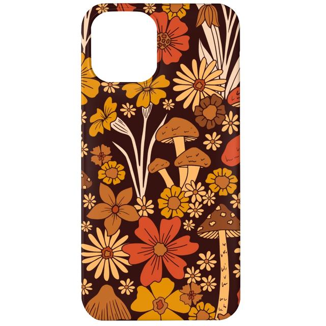 70s Vintage Orange Mushroom iPhone 11 Case - Retro Style