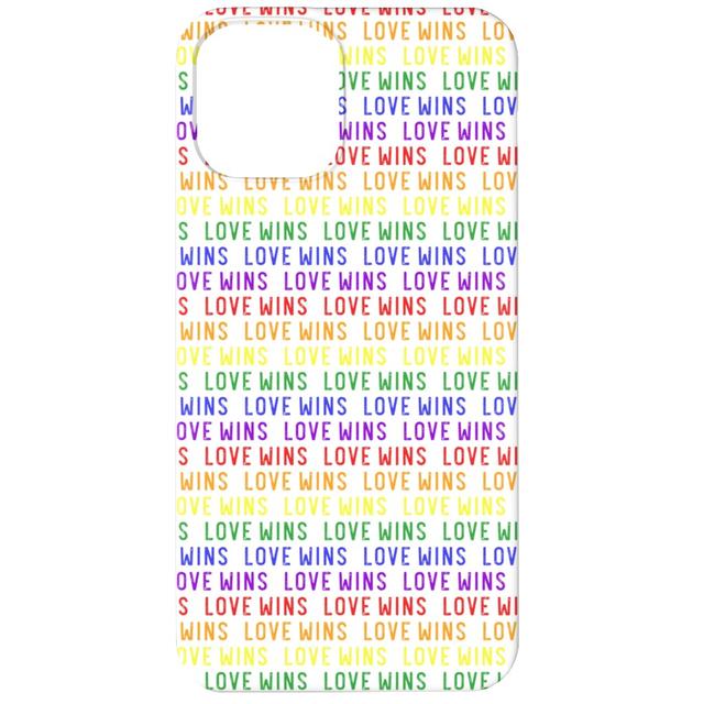 Custom iPhone 11 Cases: Love Wins Rainbow, Slim Case, Matte Finish, Multicolor, White