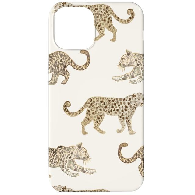 Custom iPhone 11 Cases: Leopard Parade, Slim Case, Matte Finish, Beige, Antique White