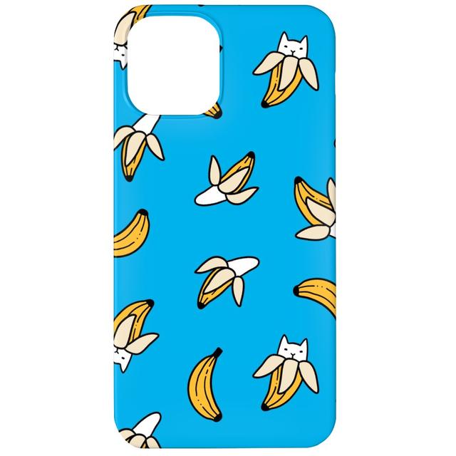 Custom iPhone 11 Cases: Funny Yummy Banana Cats - Blue, Slim Case, Matte Finish, Blue, True Blue