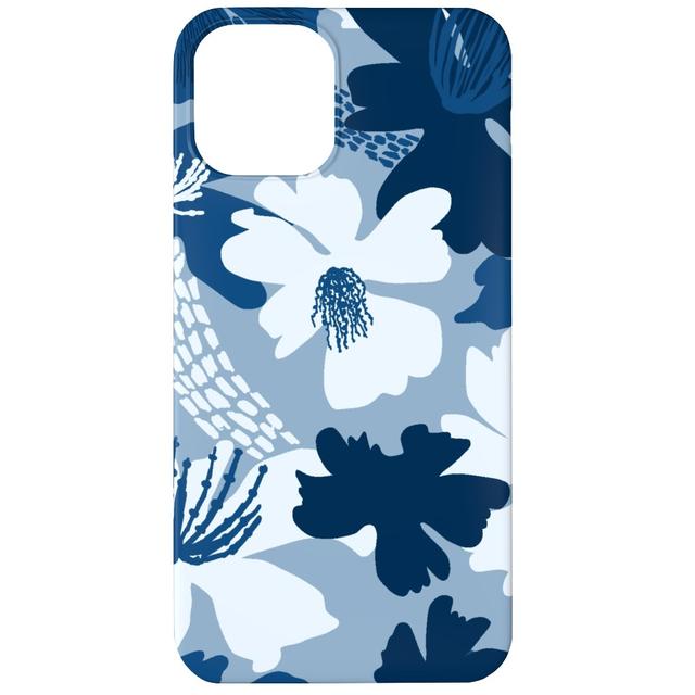 Custom iPhone 12 Cases: Barely Blue Floral, Slim Case, Matte Finish, Blue, True Blue