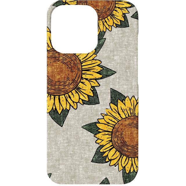 Custom iPhone 13 Cases: Sunflowers - Summer Flowers - Beige, Silicone Liner Case, Matte Finish, Orange