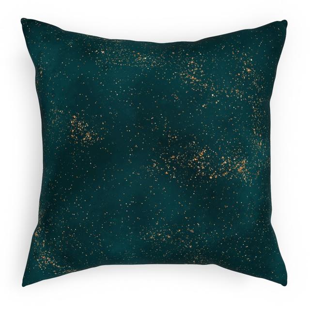 Woven Pillows: Stardust - Green, White, 18x18, Double Sided, Green, Classic Green