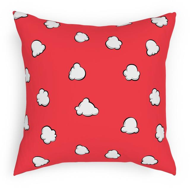 Woven Pillows: Popcorn - Red, White, 18x18, Double Sided, Red