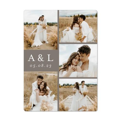 Magnets: Gallery of Five Monogram Portrait, 4x5.5, Multicolor